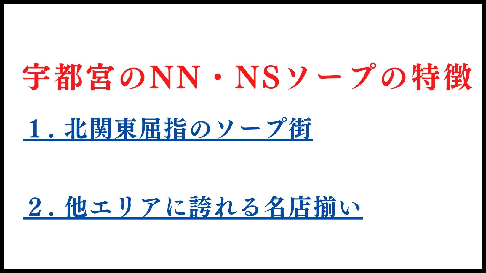 宇都宮のNN・NSソープの特徴