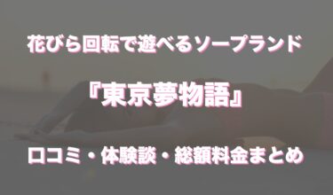 吉原ソープ「東京夢物語」の口コミ・体験談まとめ｜女の子情報も徹底調査！