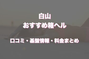 白山の店舗型ヘルス（箱ヘル）はどう？口コミや評判からNS、NN情報を徹底調査！