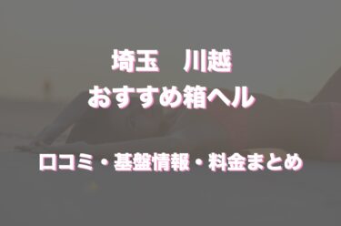 川越の店舗型ヘルス(箱ヘル)はどう？口コミや評判からおすすめの周辺店舗をチェック！