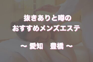 豊橋でエロいと噂のメンズエステ4選！口コミ・評判から寛容度・抜き情報を徹底調査！