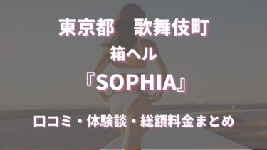 歌舞伎町ヘルス「SOPHIA」ってどんな店？口コミや評判、体験者の声を徹底調査！