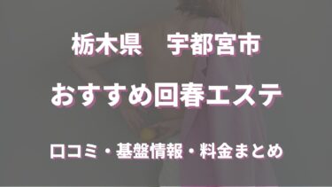 宇都宮でおすすめの回春エステは？口コミや評判から周辺店舗をチェック！