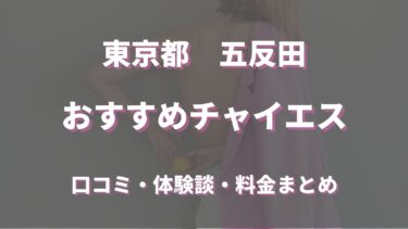 五反田のチャイエス５選！口コミや評判からおすすめできるお店や本番情報などを徹底解説！