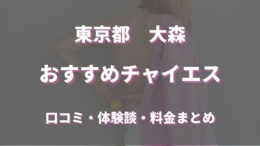 大森のチャイエスはどうなの？口コミや評判から本番、基盤情報まで徹底調査！