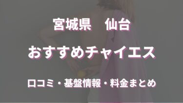 仙台のチャイエス！口コミや評判からおすすめできるお店や本番情報などを徹底解説！