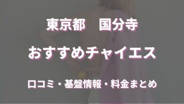 国分寺のチャイエスはどう？口コミや評判から本番、基盤情報まで徹底調査！